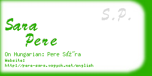 sara pere business card